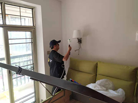 南昌廉租房小區家庭甲醛治理施工現場